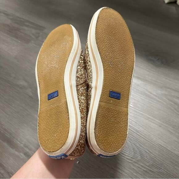 Keds for Kate Spade Champion Rose Gold Glitter Sneakers‎ Size 8.5 - Picture 9 of 10